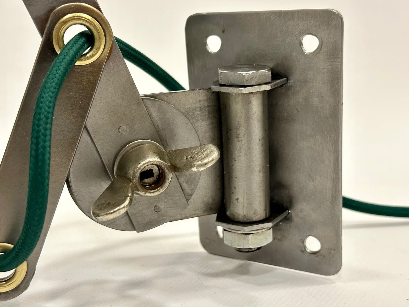 Lampa ścienna nożycowa, ciemnozielony, metal, lata 50. - 154927