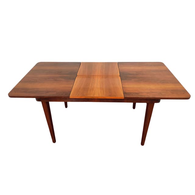 Extendable table, brown walnut, by J. Halabala, Jitona, Czechoslovakia, 1960s. - DIMENSION