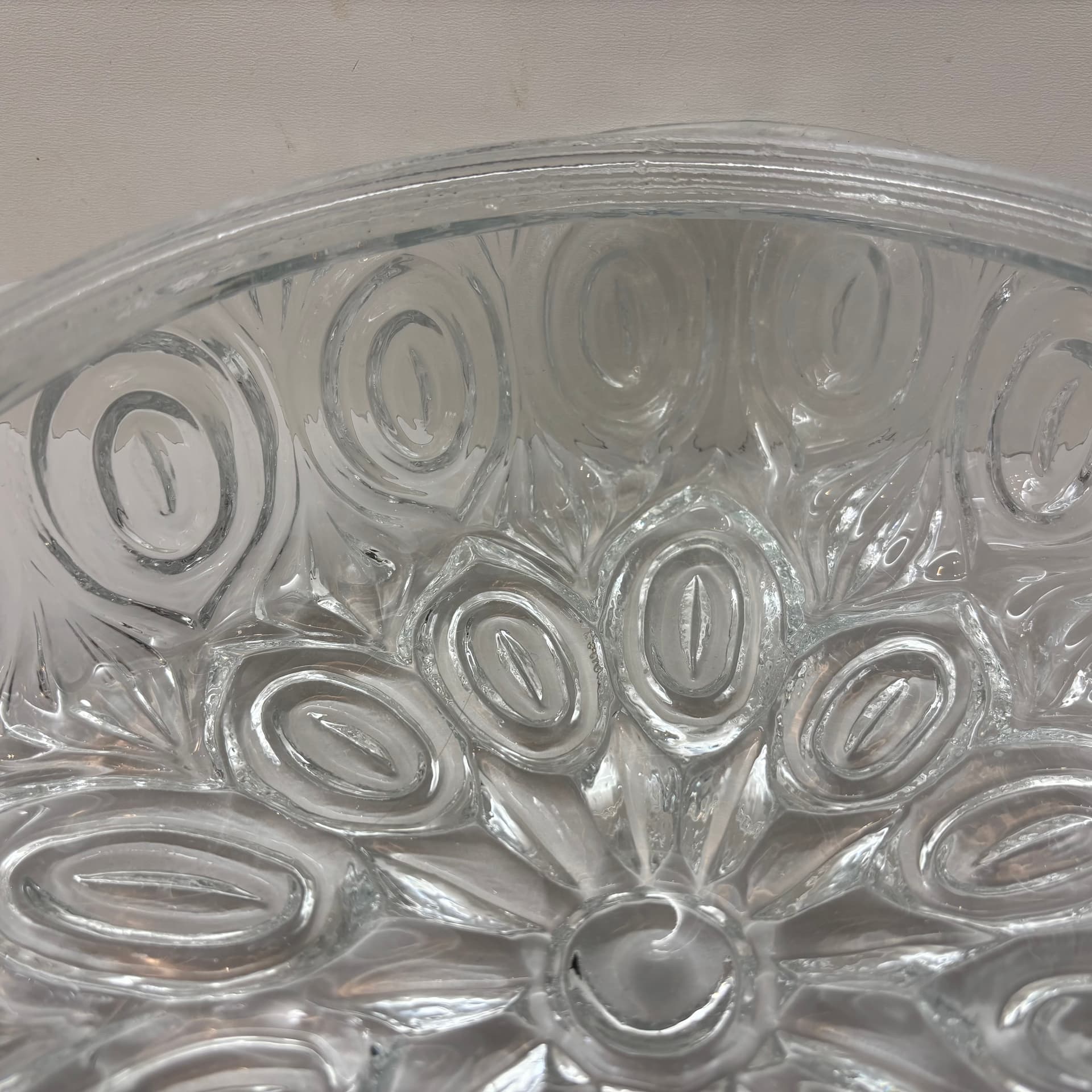 Kinkiet, transparentne szkło, bakelit czarny, Niemcy, lata 70. - 136370