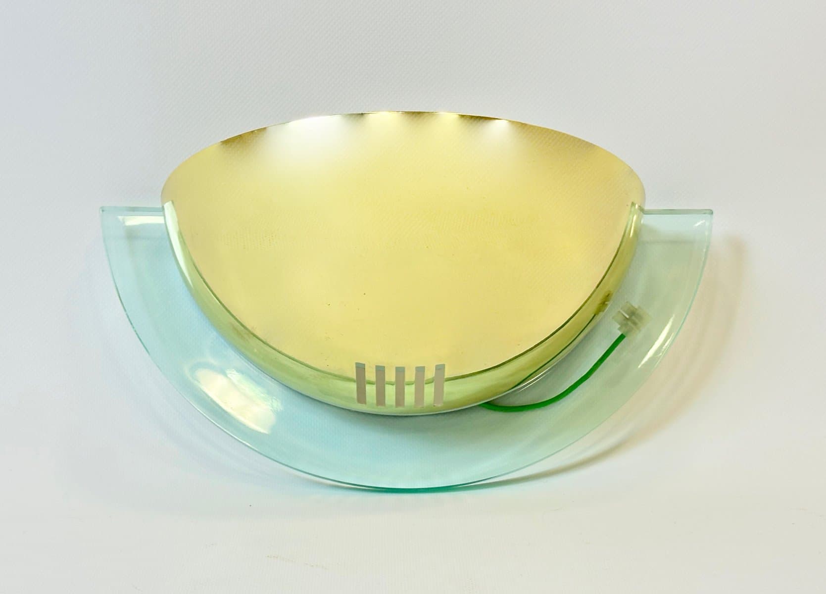 Kinkiet Postmodern, złoty, metal akryl, Niemcy, lata 80. - 155139