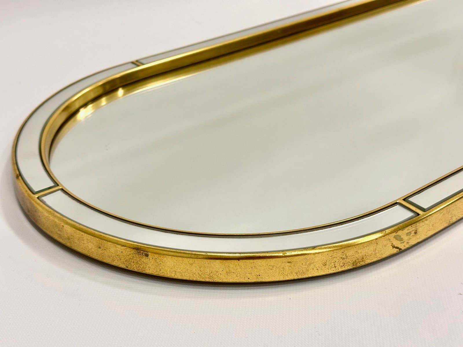 Pair of mirrors, golden brass, glass, Deknudt, Belgium, 1970s. - 154948