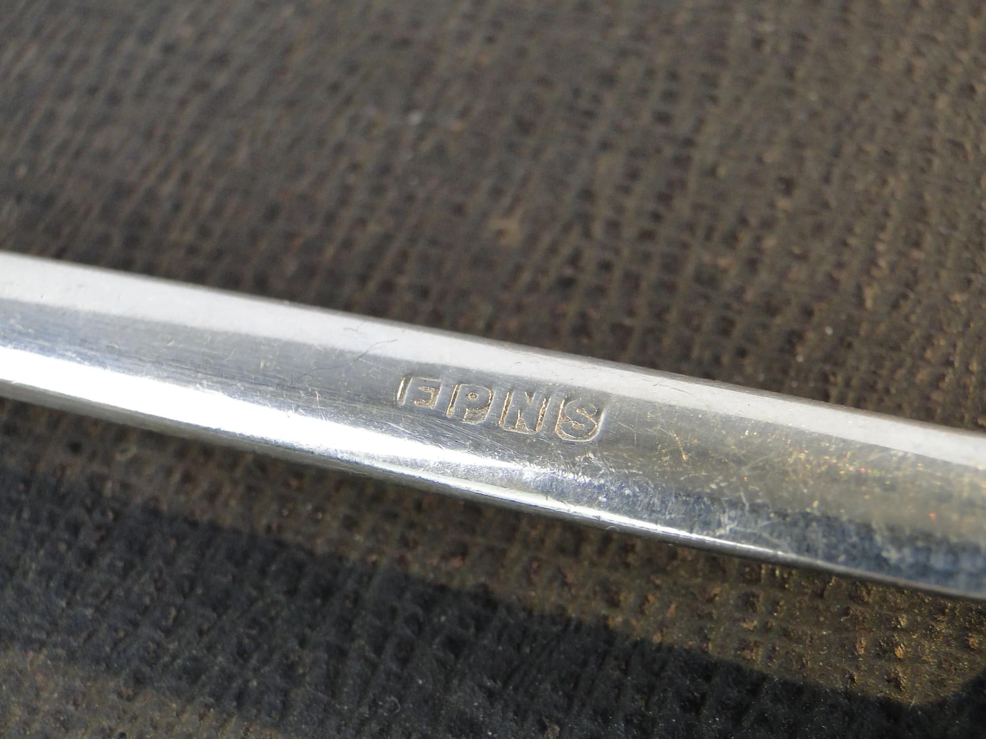 Salad servers, transparent crystal, silver-plated brass, United Kingdom, 1940s. - 9502