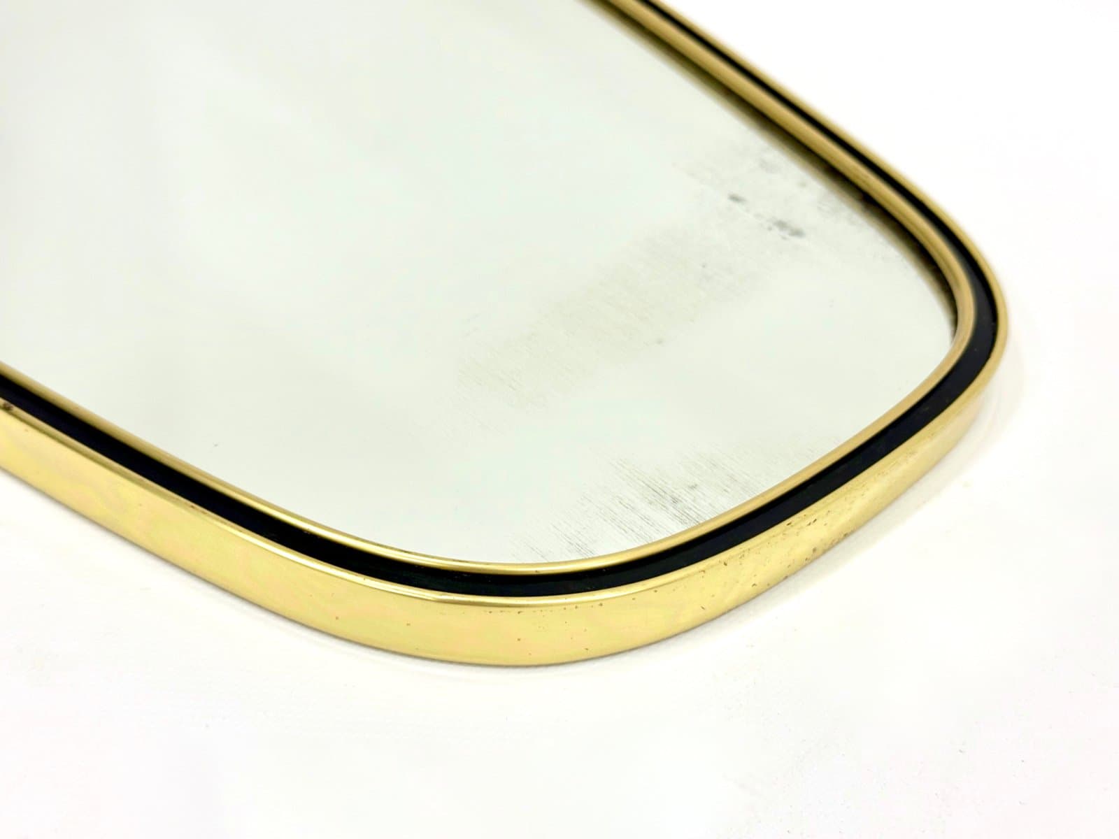 Lustro ścienne, aluminium złoty, mosiądz złoty, szkło, Niemcy, lata 70. - 154999