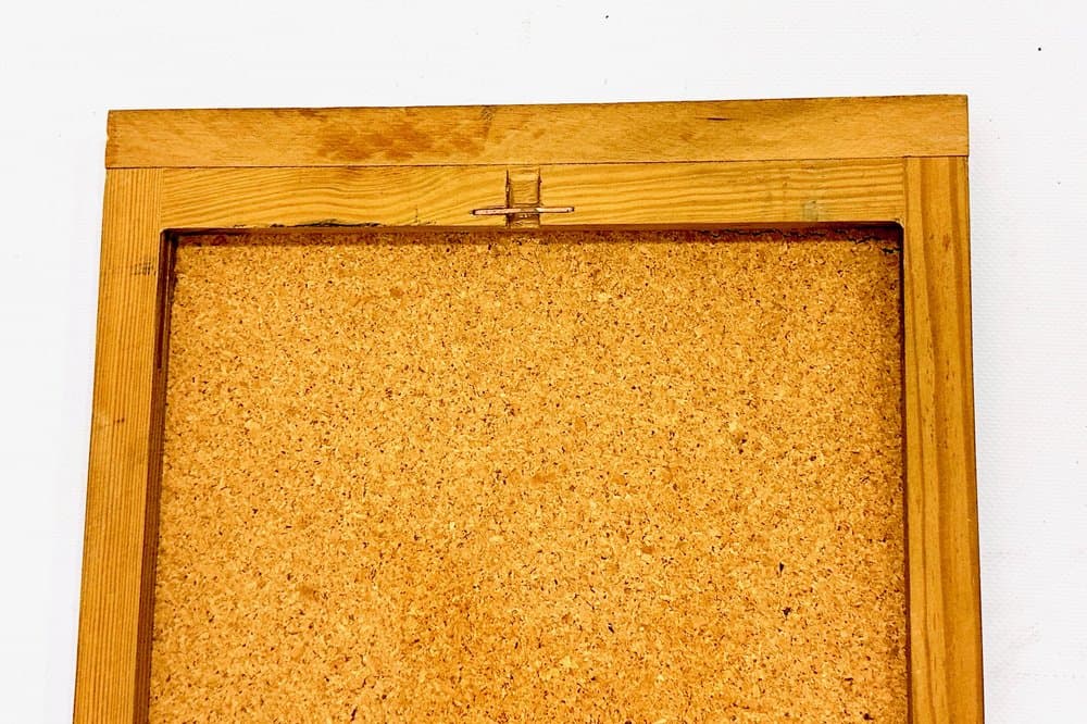 Wall mirror, brown teak, glass, Germany, 1970s. - 155045