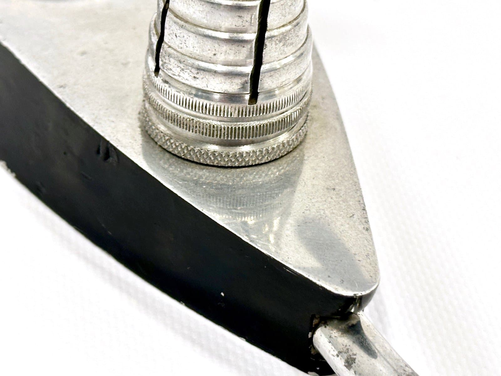 Model samolotu biurkowy, srebrny, aluminium, Polska, lata 50. - 155092