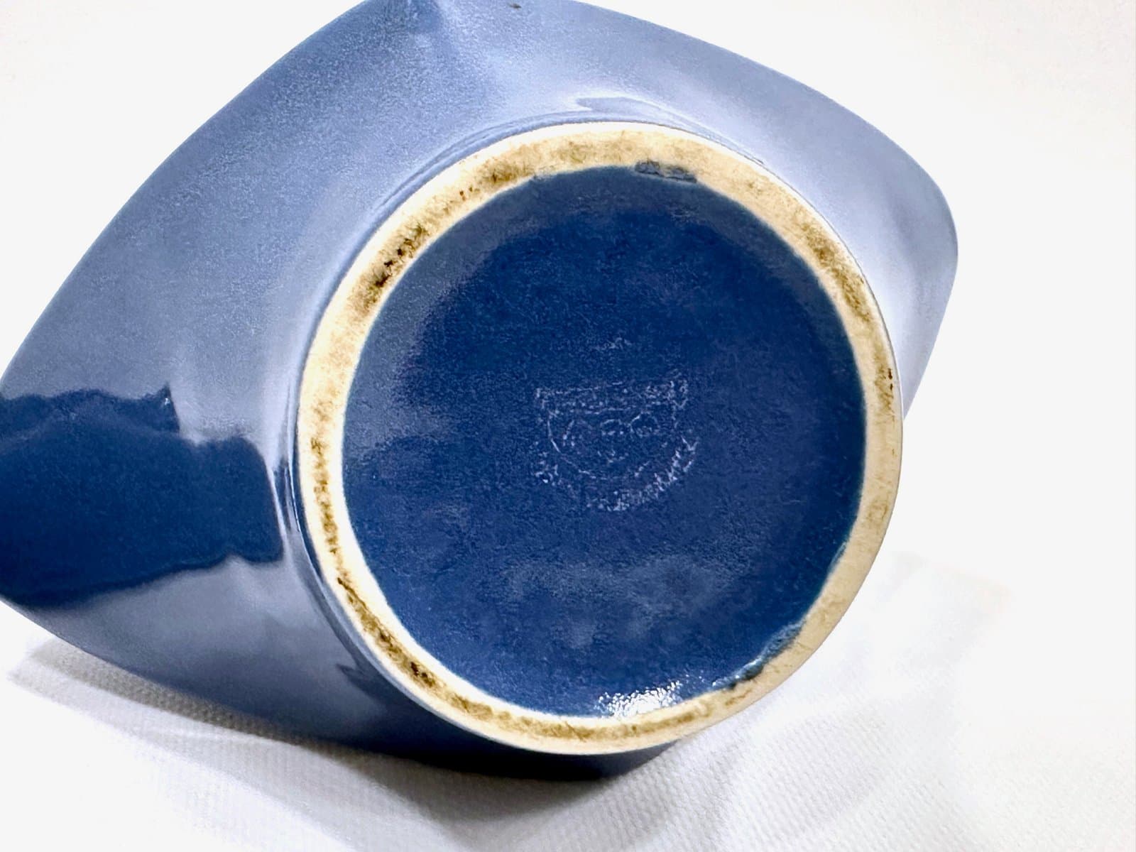 Zestaw wazonów i miski, niebieski, ceramika, Czechosłowacja, lata 70. - 155110