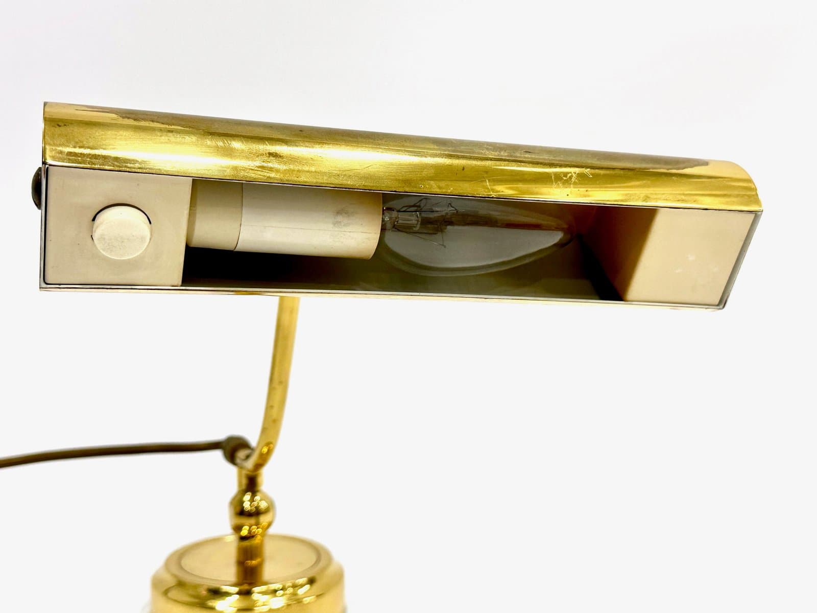 Piano table lamp, gold brass, Germany, 1960s. - 155194