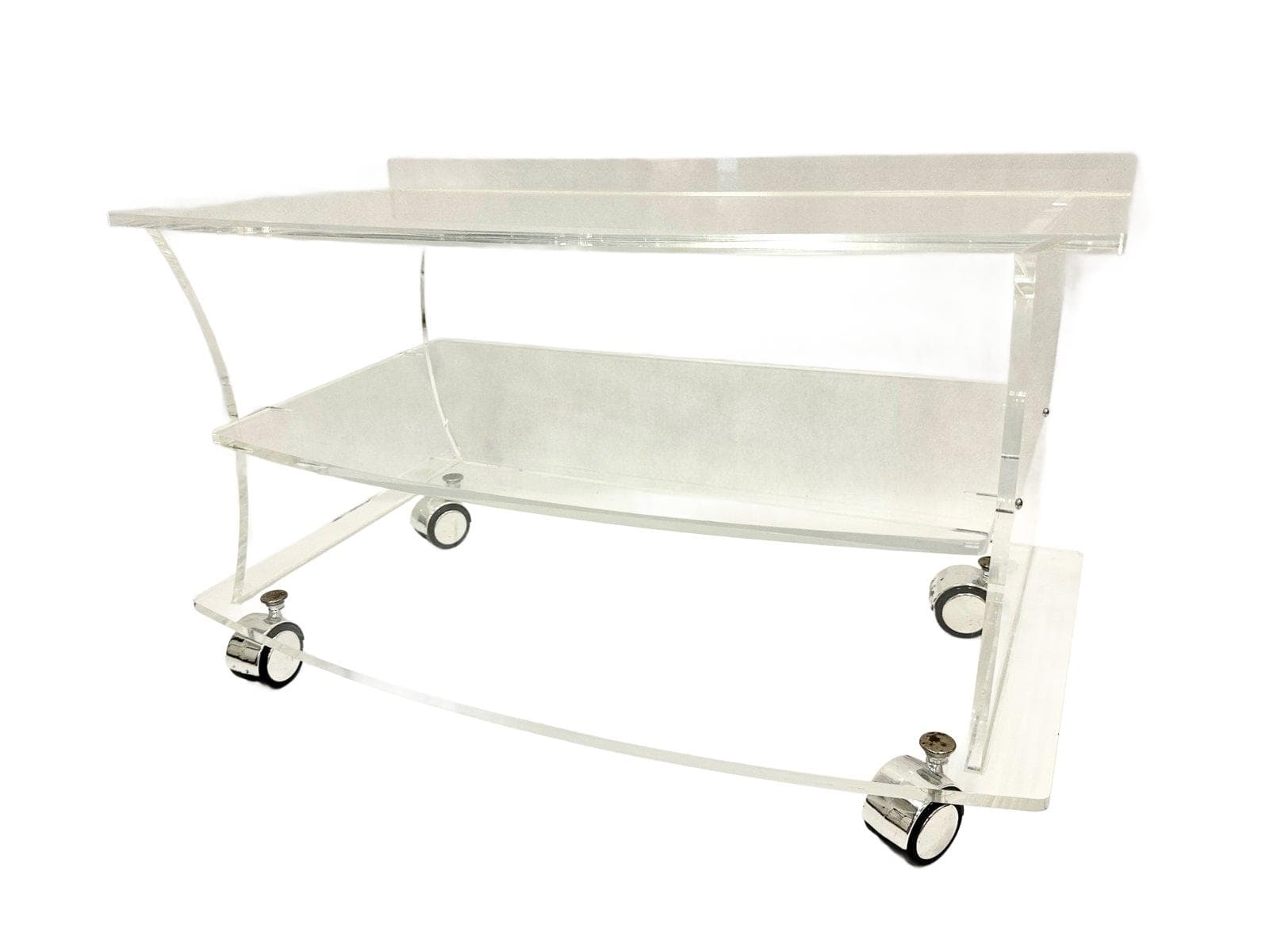 Bar shelf, transparent plastic, Germany, 1970s