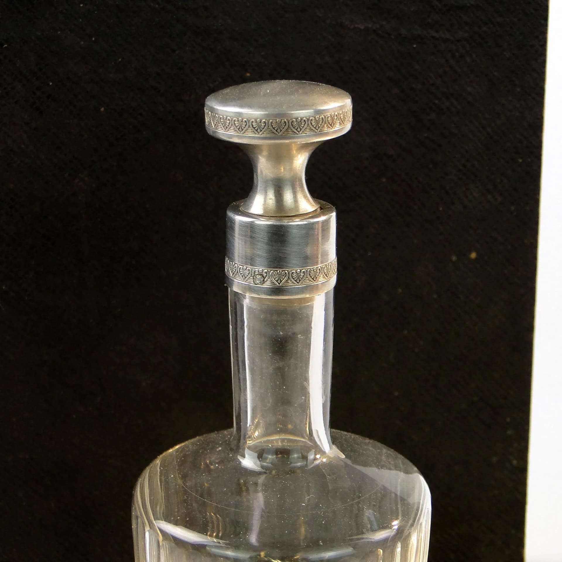 Karafka, kryształ transparentny, srebro, Francja, XIX wiek - 9638