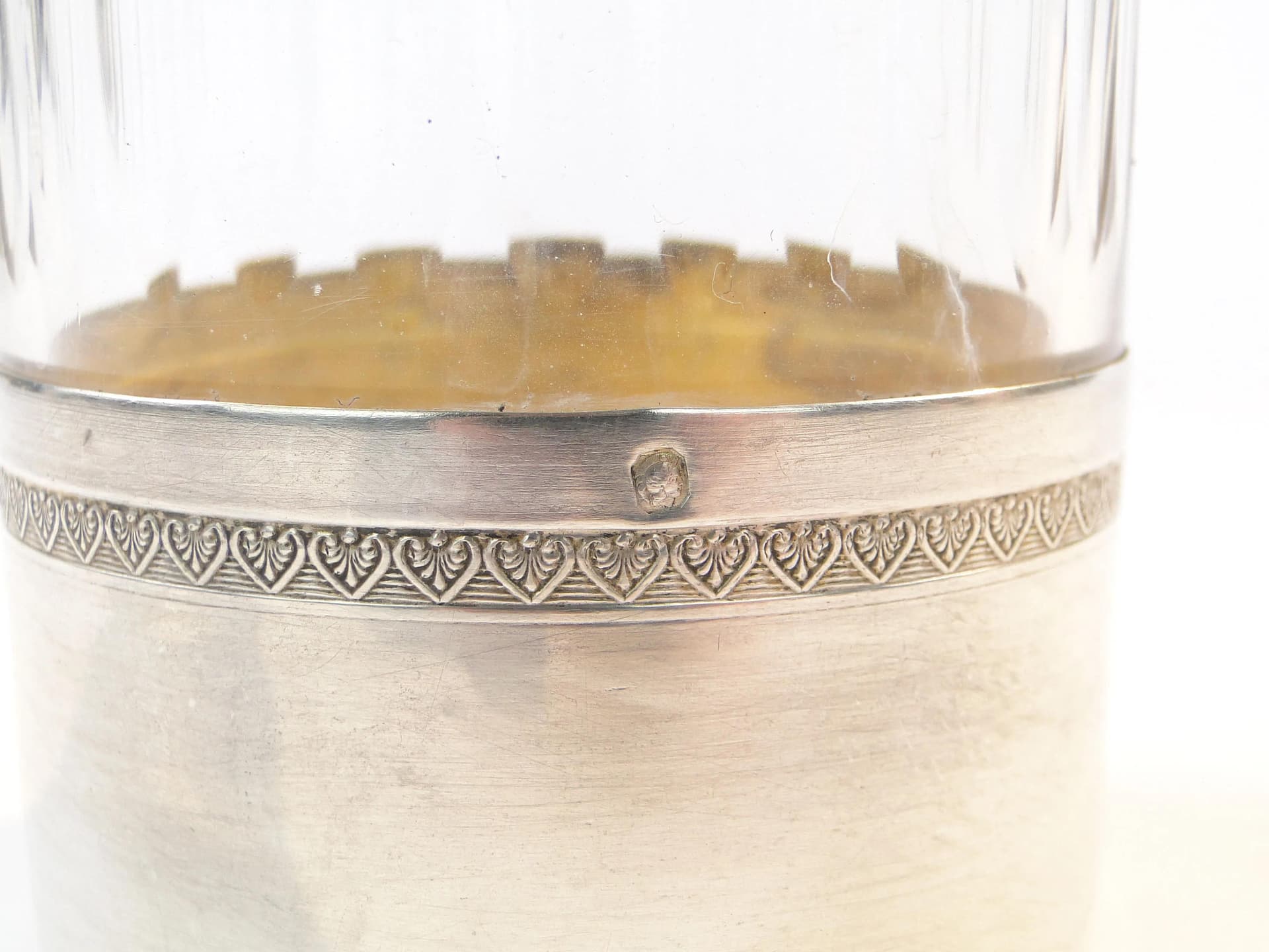 Karafka, kryształ transparentny, srebro, Francja, XIX wiek - 9631