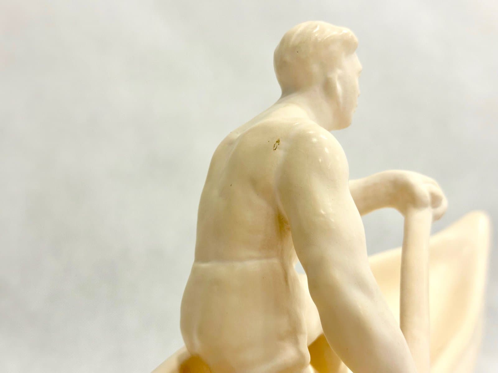 Figura Rowerzysta, beżowy, Czechy, lata 50. - 155379