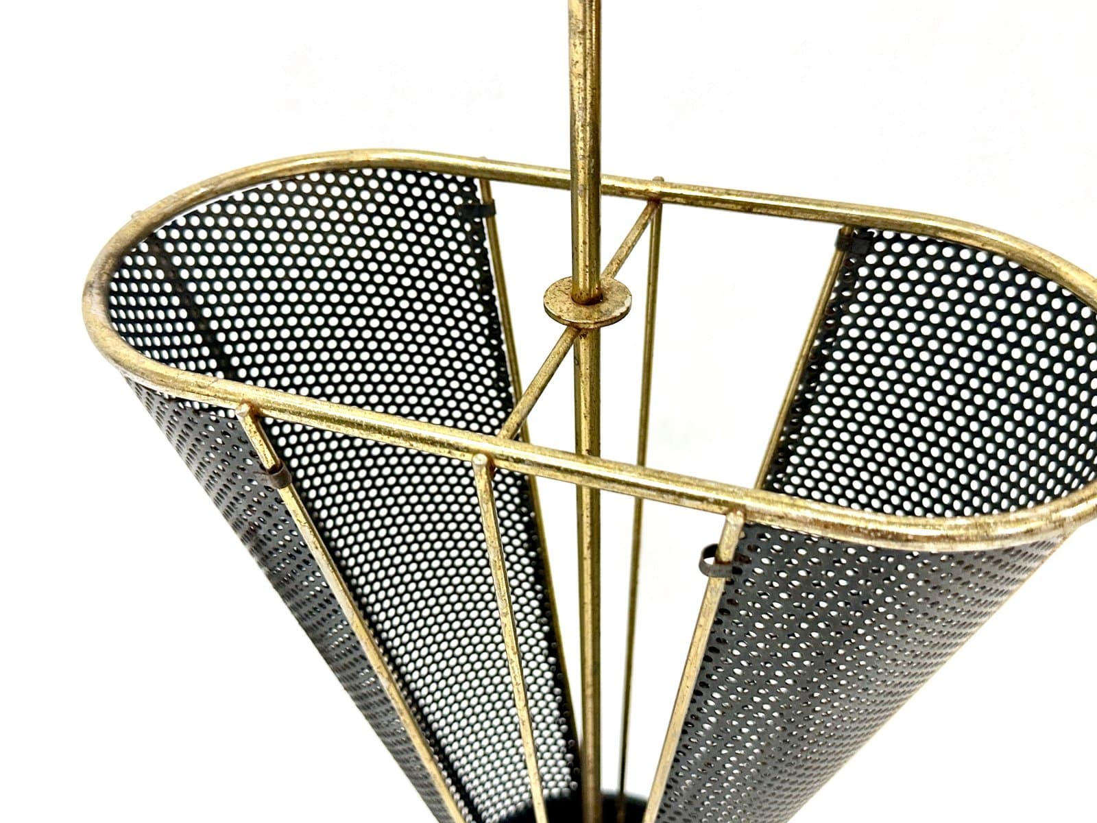Umbrella Stand, black, brass, cast iron, Austria, 1960s. - 155502