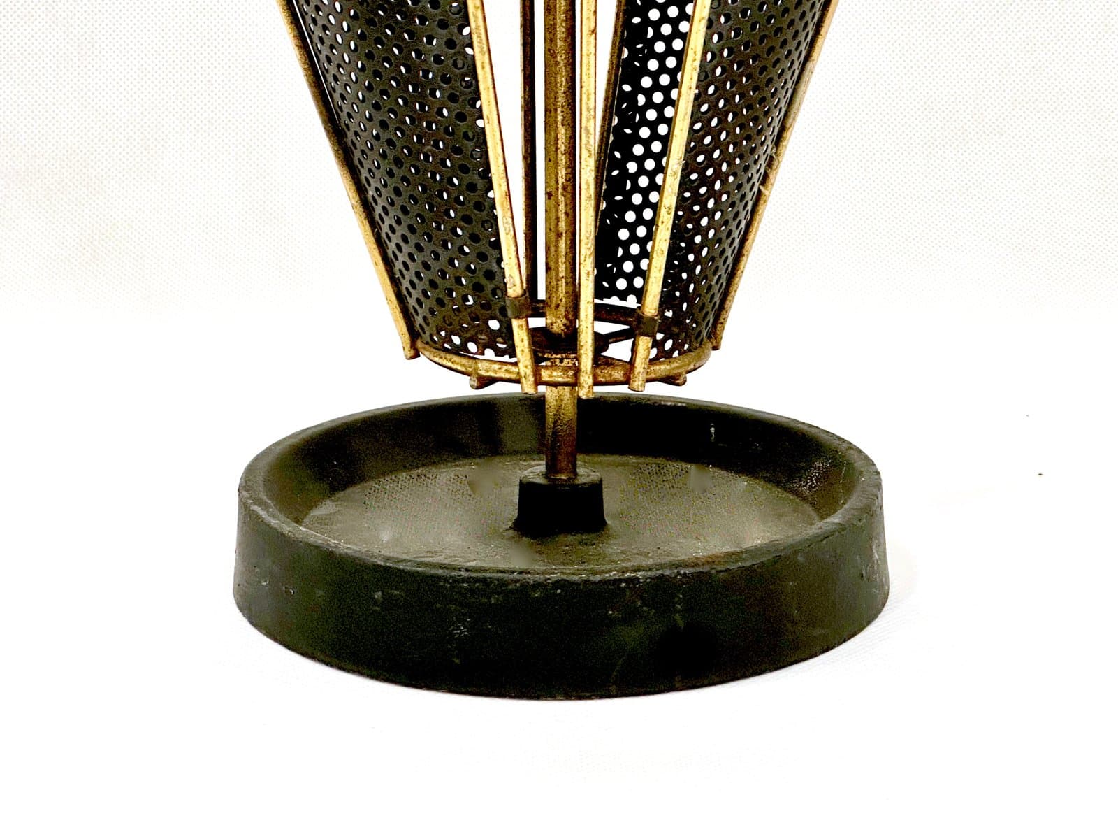 Umbrella Stand, black, brass, cast iron, Austria, 1960s. - 155506