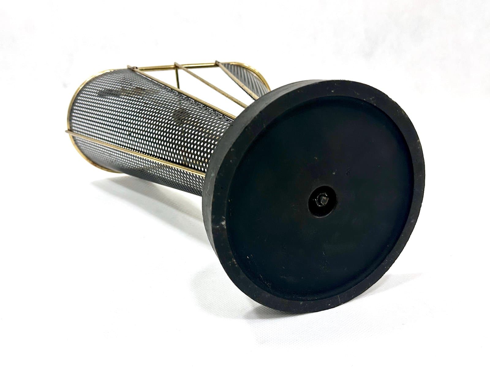 Umbrella Stand, black, brass, cast iron, Austria, 1960s. - 155507
