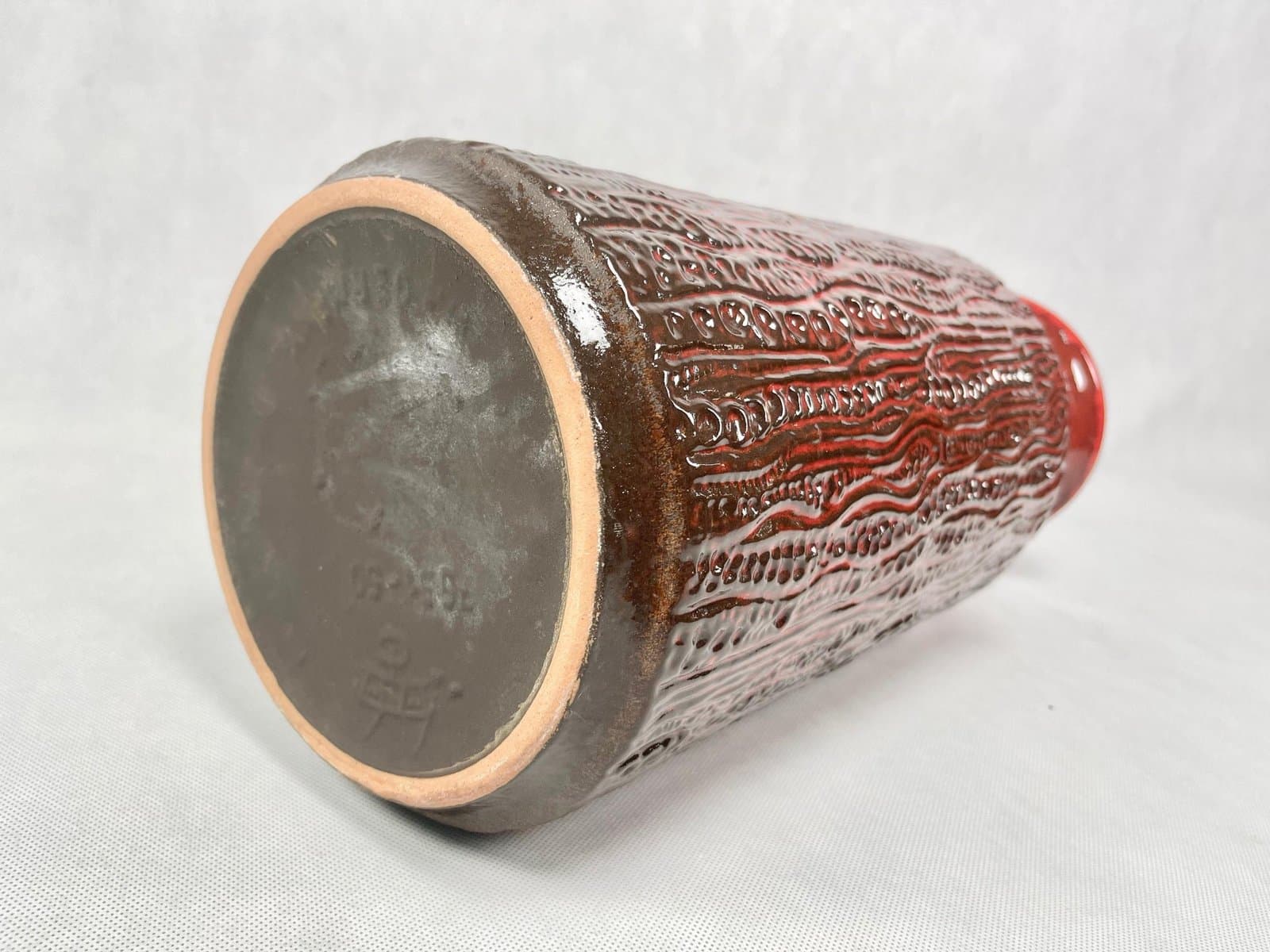 Wazon podłogowy No 3651-50, czerwony, ceramika, Niemcy, lata 70. - 155532