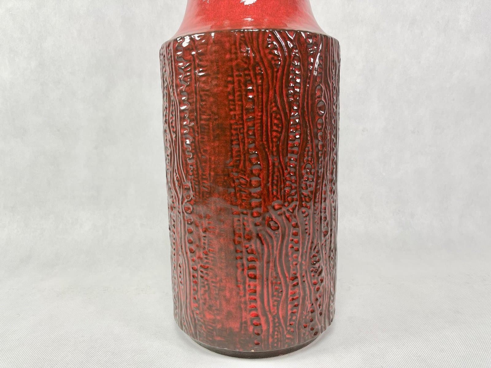 Wazon podłogowy No 3651-50, czerwony, ceramika, Niemcy, lata 70. - 155527