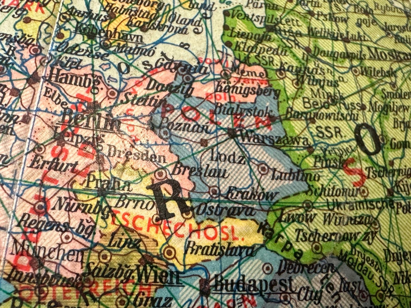 Lampa stołowa Globe, beżowy, szkło, metal, drewno, JRO Verlag, Niemcy, lata 50. - 155539