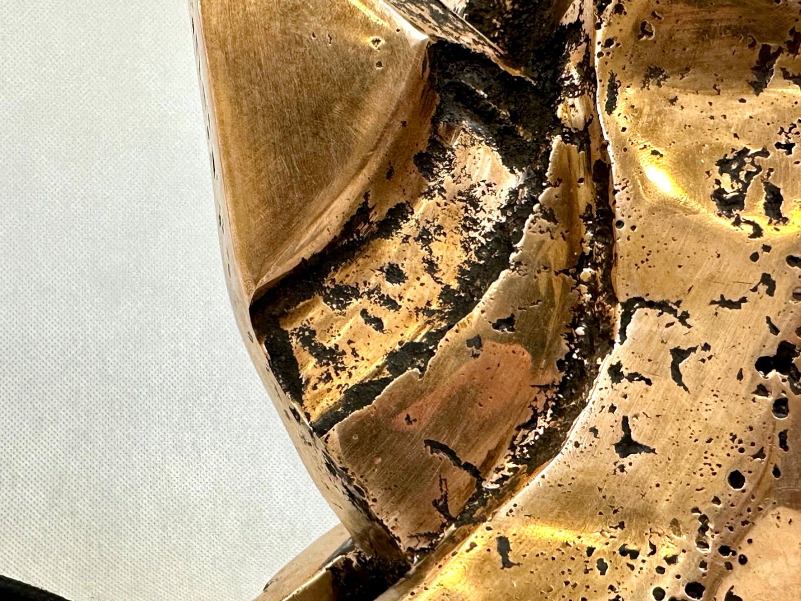 Lampa stołowa Brutalist, bordo, brąz, lata 70. - 155568