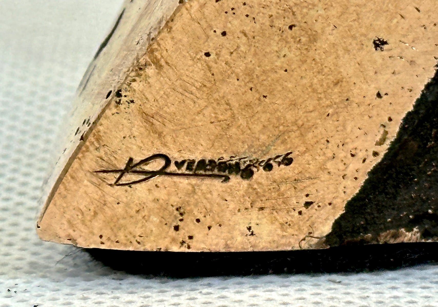 Lampa stołowa Brutalist, bordo, brąz, lata 70. - 155575