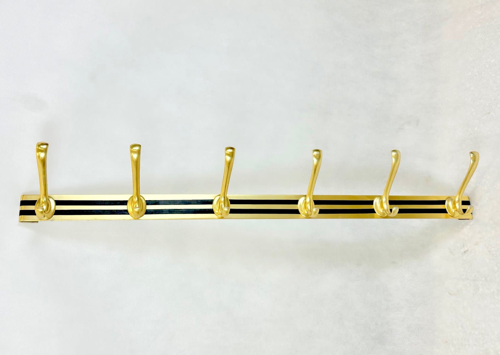 Wieszak ścienny, złoty, mosiądz, Niemcy, lata 60. - 155588