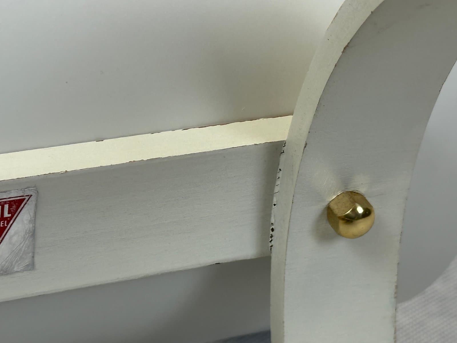 Magazine rack Space Age, white plywood, chrome steel, Germany, 1970s. - 155602