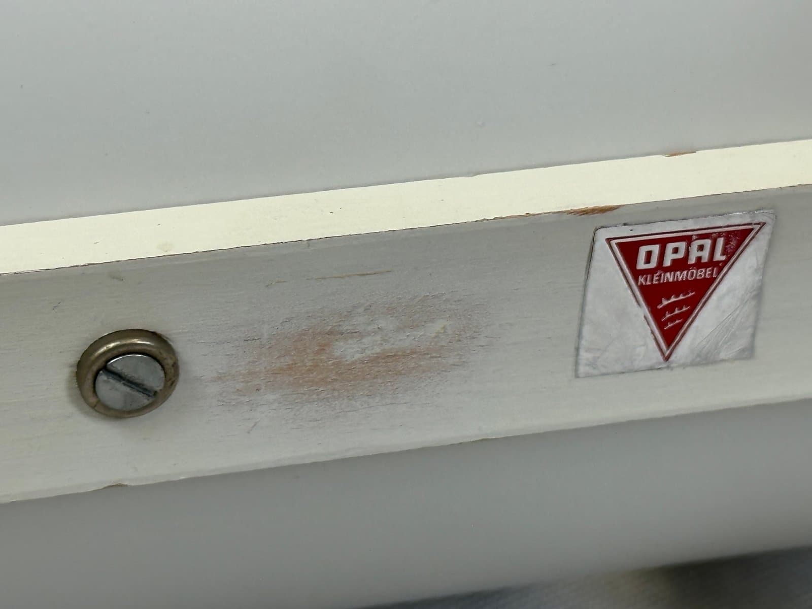 Magazine rack Space Age, white plywood, chrome steel, Germany, 1970s. - 155604