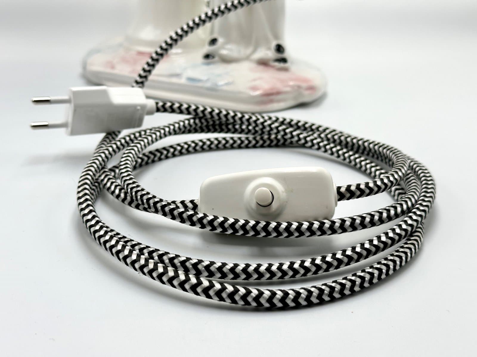 Lampa stołowa Perriot, biała, ceramika, lata 60. - 155639