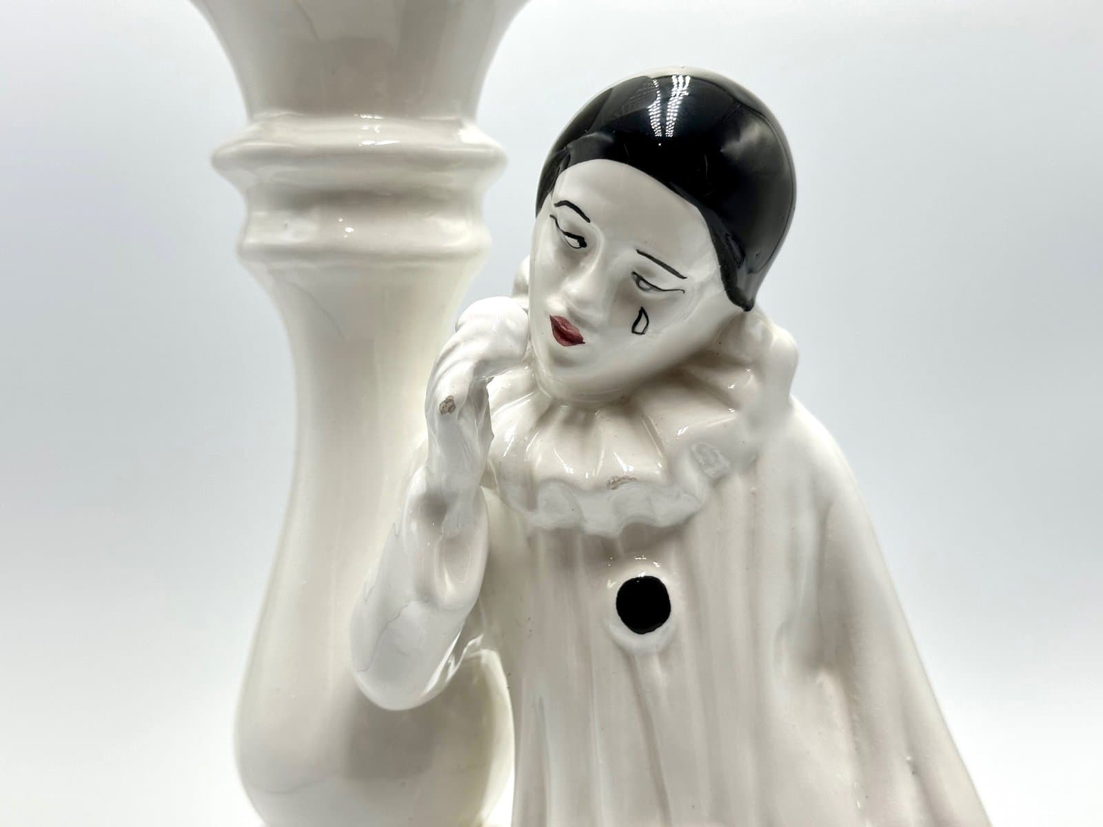 Lampa stołowa Perriot, biała, ceramika, lata 60. - 155628