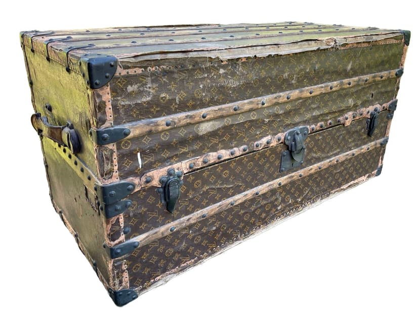 Kufer Malle Haute, Monogram brązowy, płótno, skóra, drewno, mosiądz, Louis Vuitton, Francja, lata 20.