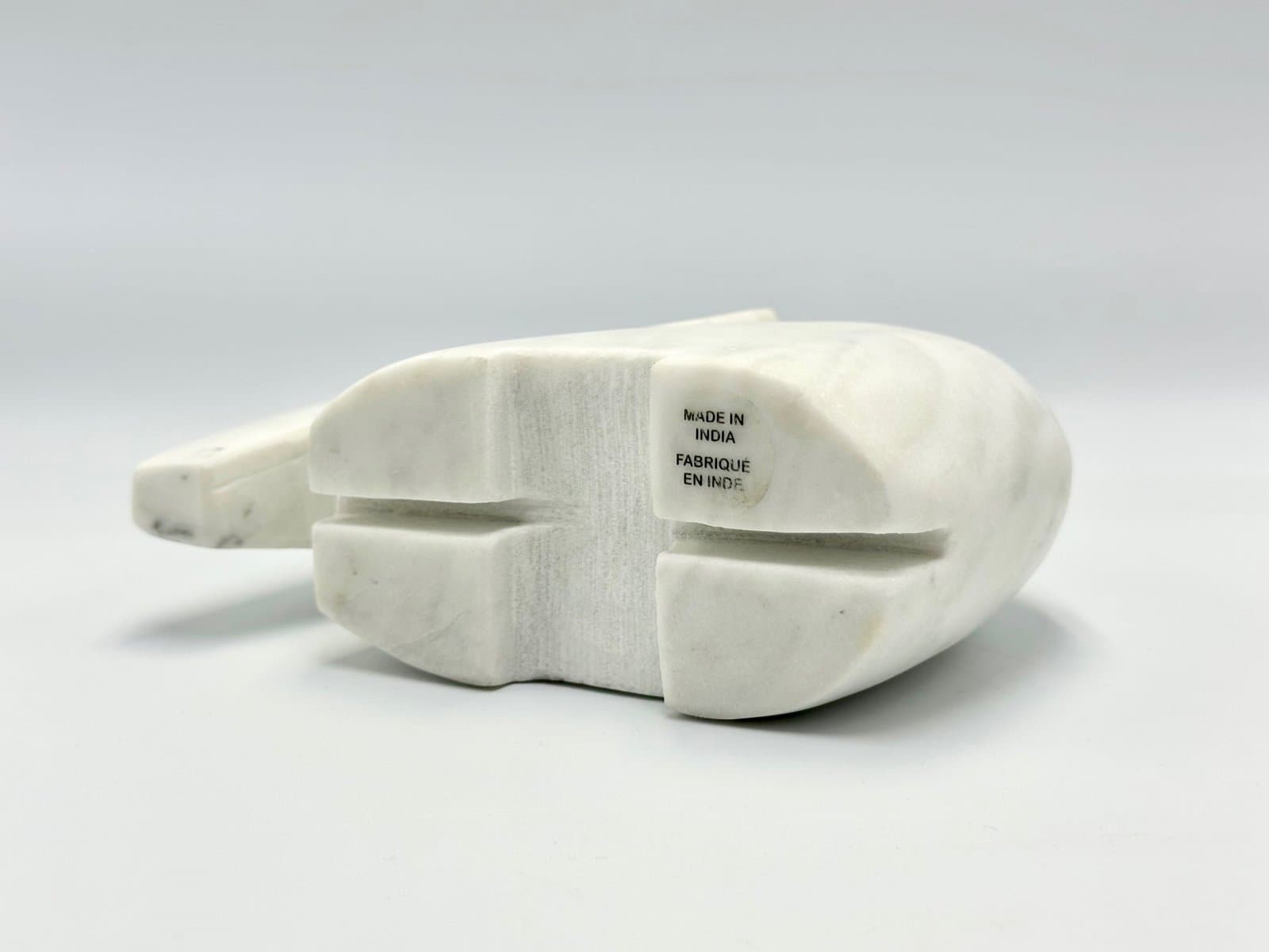 Figurka słoń indyjski Postmodern, marmur biały, Indie, lata 90. - 155728