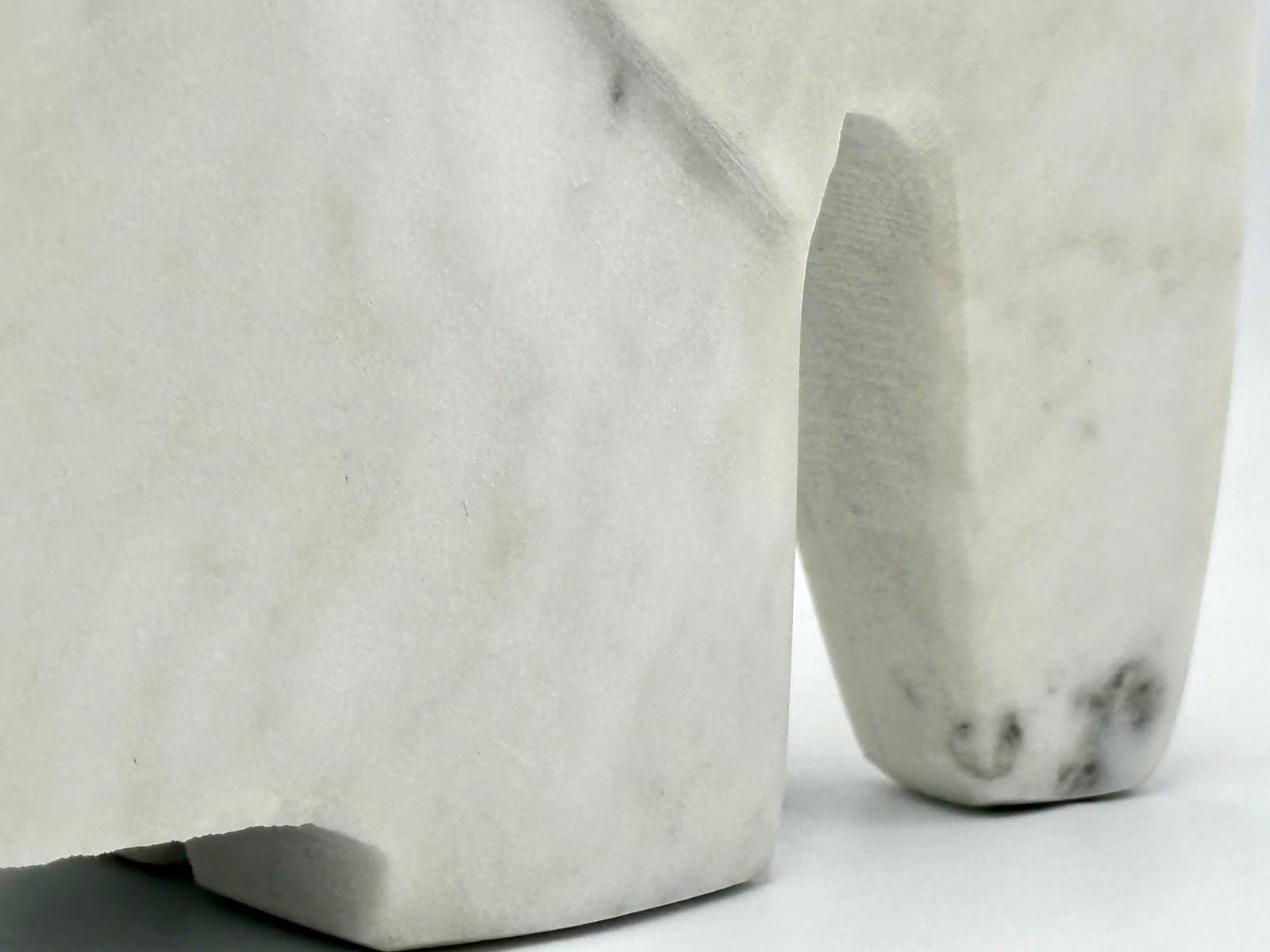 Figurka słoń indyjski Postmodern, marmur biały, Indie, lata 90. - 155727