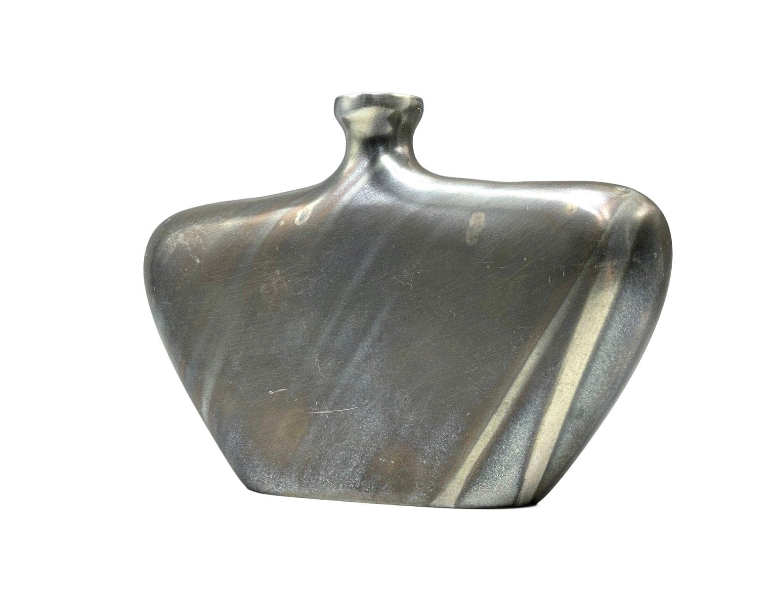 Butelka płaska, srebrny, aluminium, lata 70.