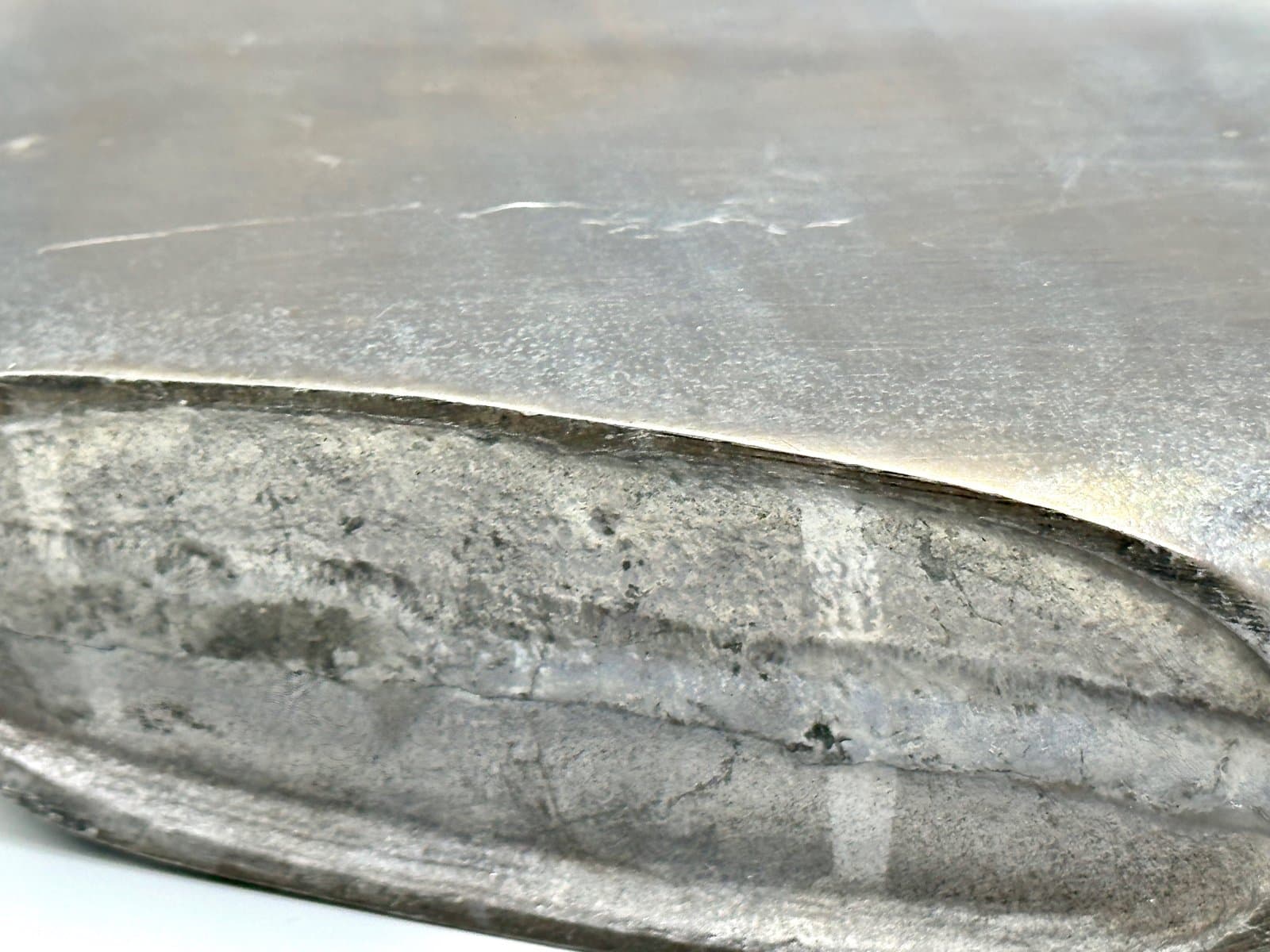 Butelka płaska, srebrny, aluminium, lata 70. - 155759