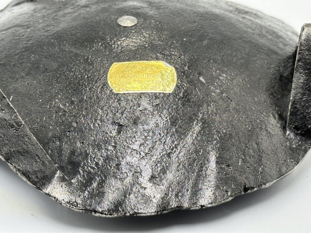 Świecznik Brutalistyczny, szary, Niemcy, lata 70. - 155784