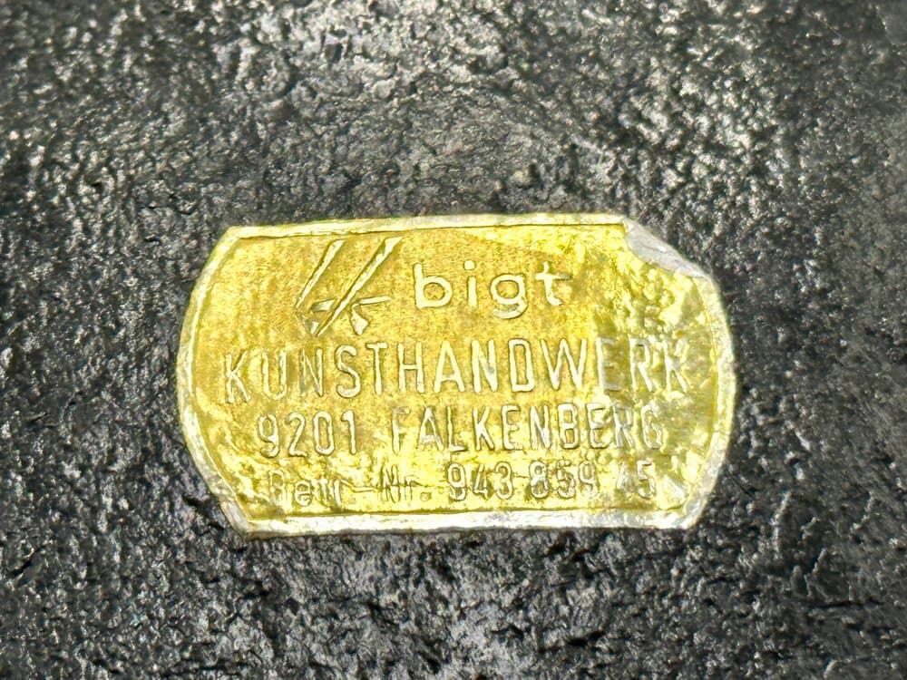 Świecznik Brutalistyczny, szary, Niemcy, lata 70. - 155785