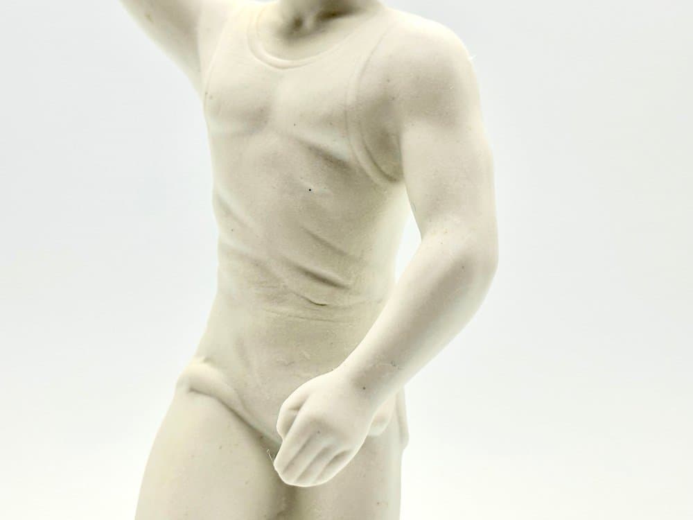 Figurka biegacza z pochodnią, Berlin Olympic Games, biały, porcelana biskwitowa, Niemcy, lata 30. - 155792