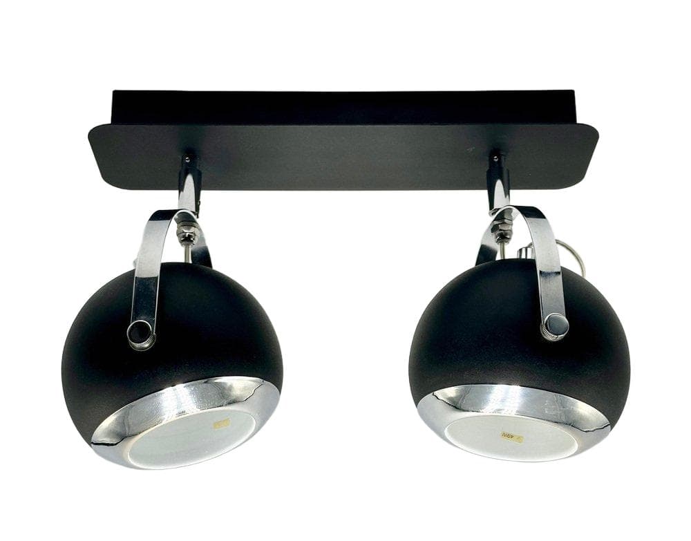 Ceiling or wall lamp, postmodernism, black metal, 1990s