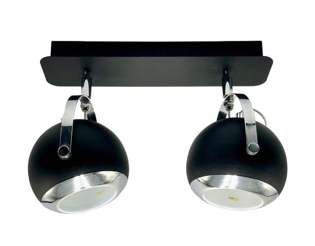 Ceiling or wall lamp, postmodernism, black metal, 1990s - DIMENSION