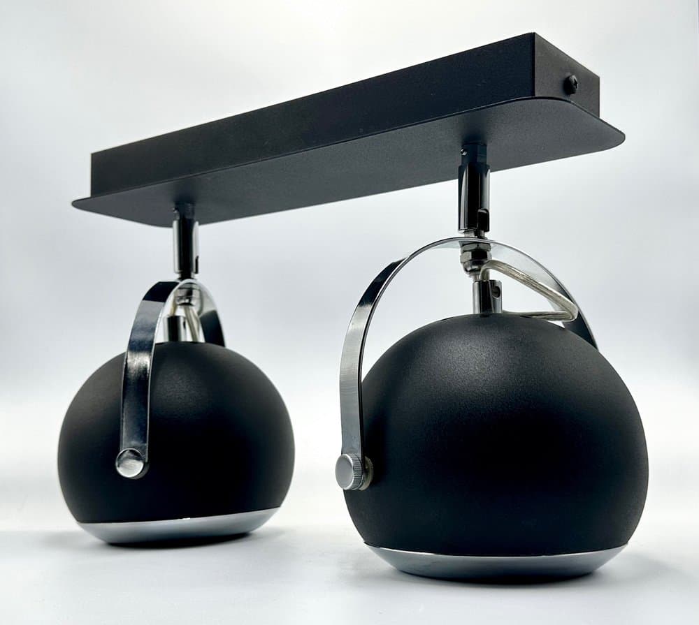 Ceiling or wall lamp, postmodernism, black metal, 1990s - 155814