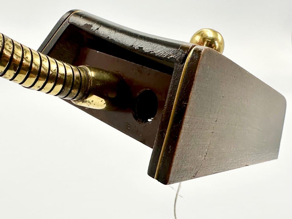 Kinkiet skandynawski, brązowy, teak, mosiądz, szkło, Dania, lata 60. - 155829