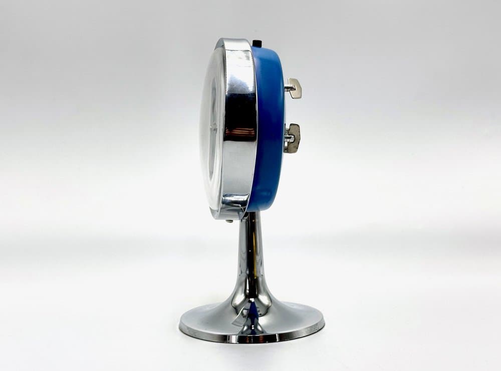 Zegar Tulip, Space Age, niebieski, metal, Wielka Brytania, lata 60. - 155861