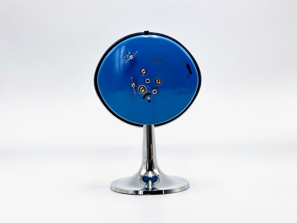 Zegar Tulip, Space Age, niebieski, metal, Wielka Brytania, lata 60. - 155863