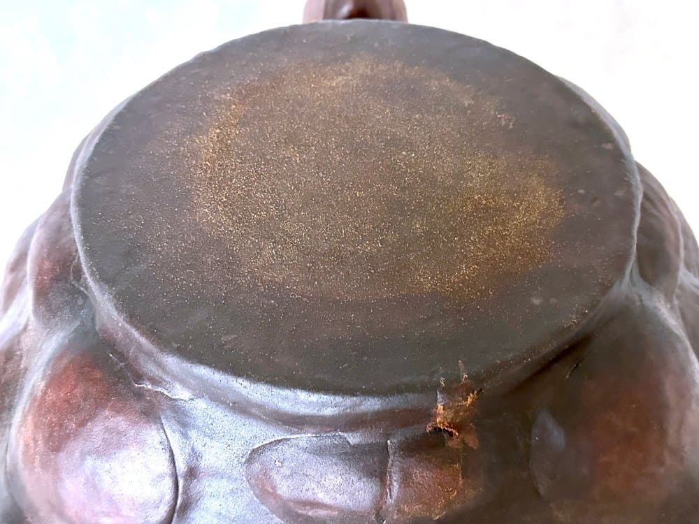 Figura żółwia, brązowy, skóra naturalna, lata 60. - 155890