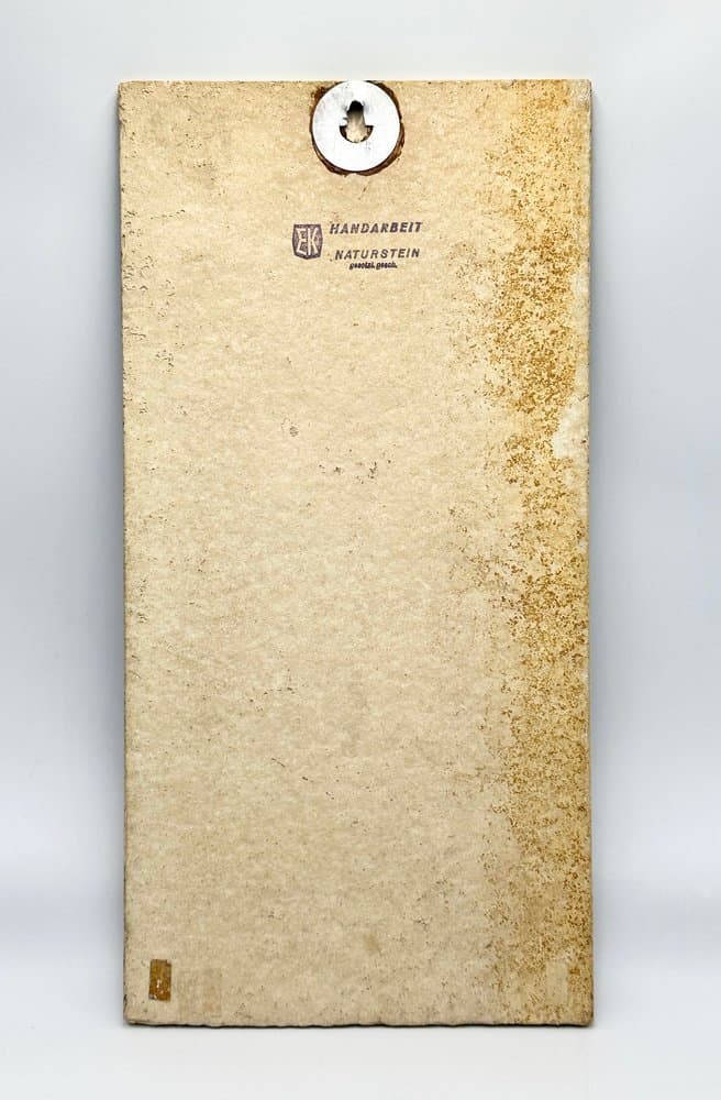 Relief ścienny z flamingami, kamień brązowy ciemny, Niemcy, lata 60. - 155896