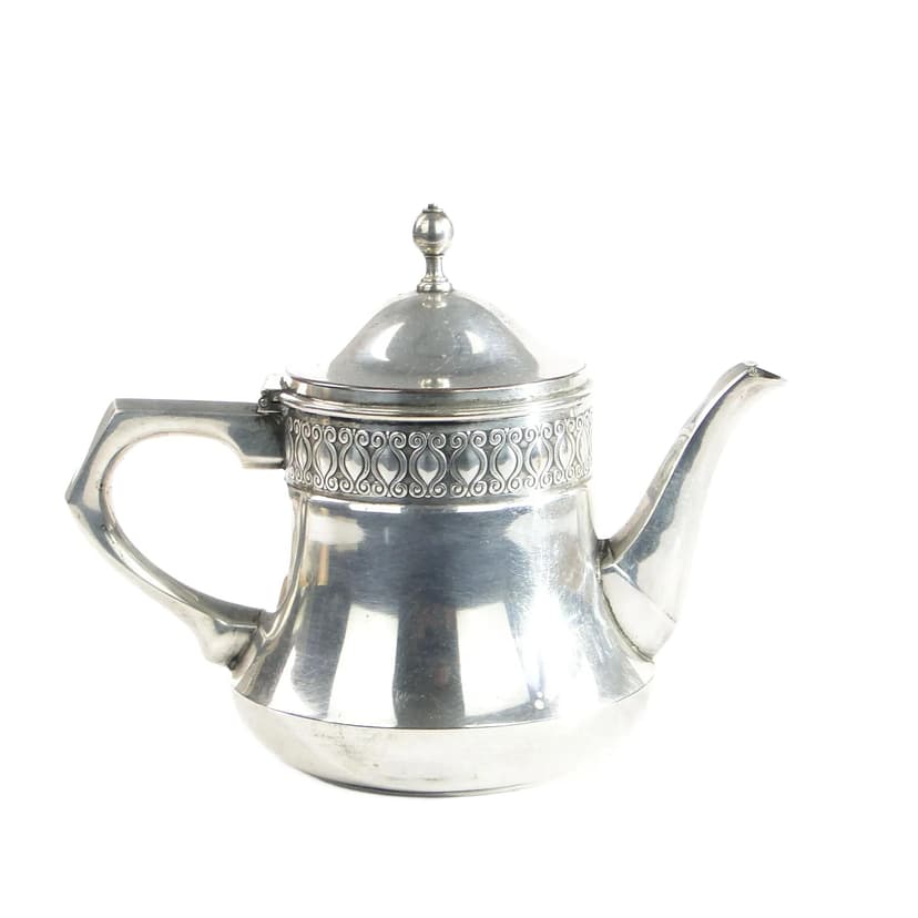 Imbryk secesyjny, mosiądz posrebrzany srebrny, WMF, Niemcy, początek XX w.