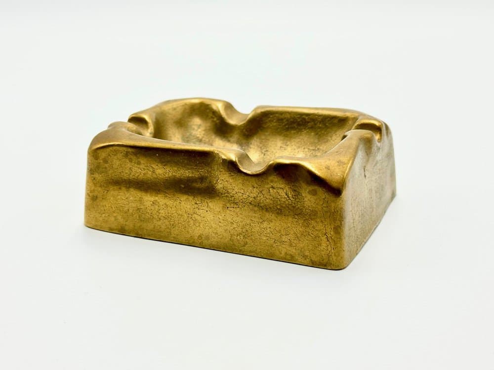 Popielniczka, złoty mosiądz, Niemcy, lata 60. - 156014