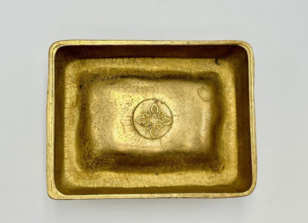 Popielniczka, złoty mosiądz, Niemcy, lata 60. - 156015