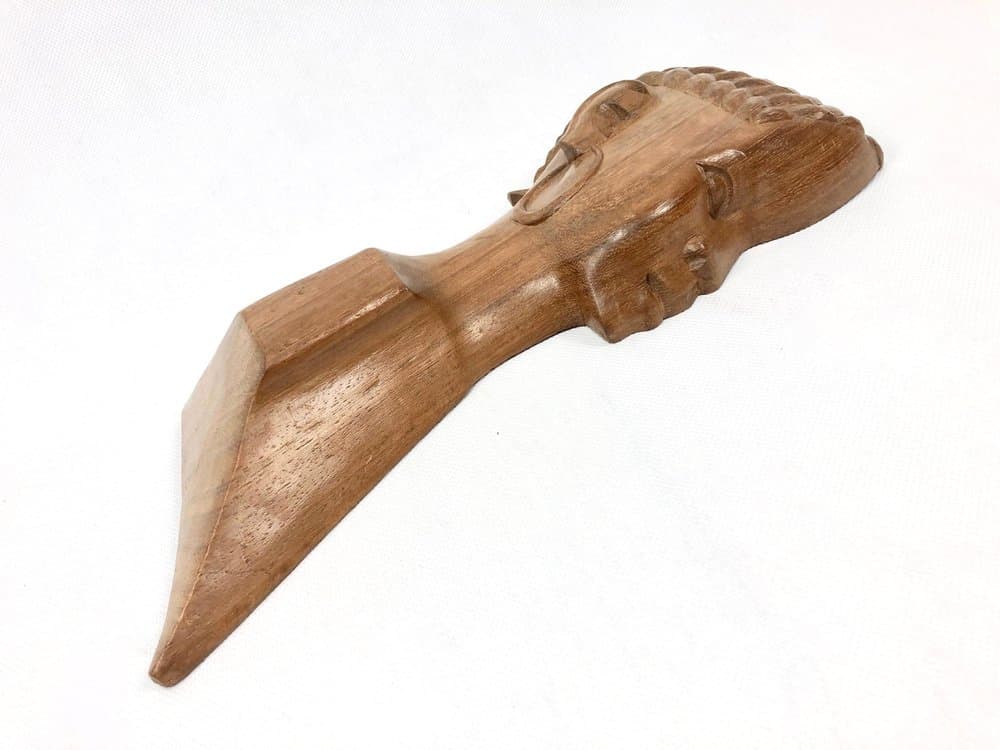 para rzeźb ściennych, African, brąz jasny, teak, lata 60. - 156044