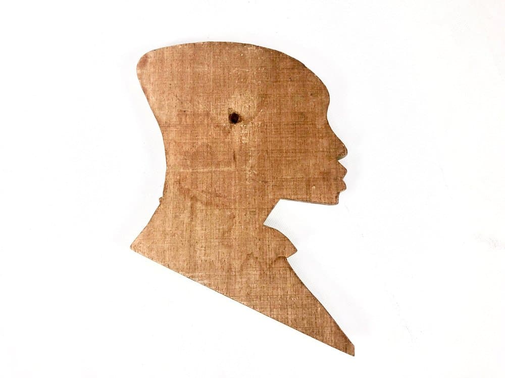 para rzeźb ściennych, African, brąz jasny, teak, lata 60. - 156053