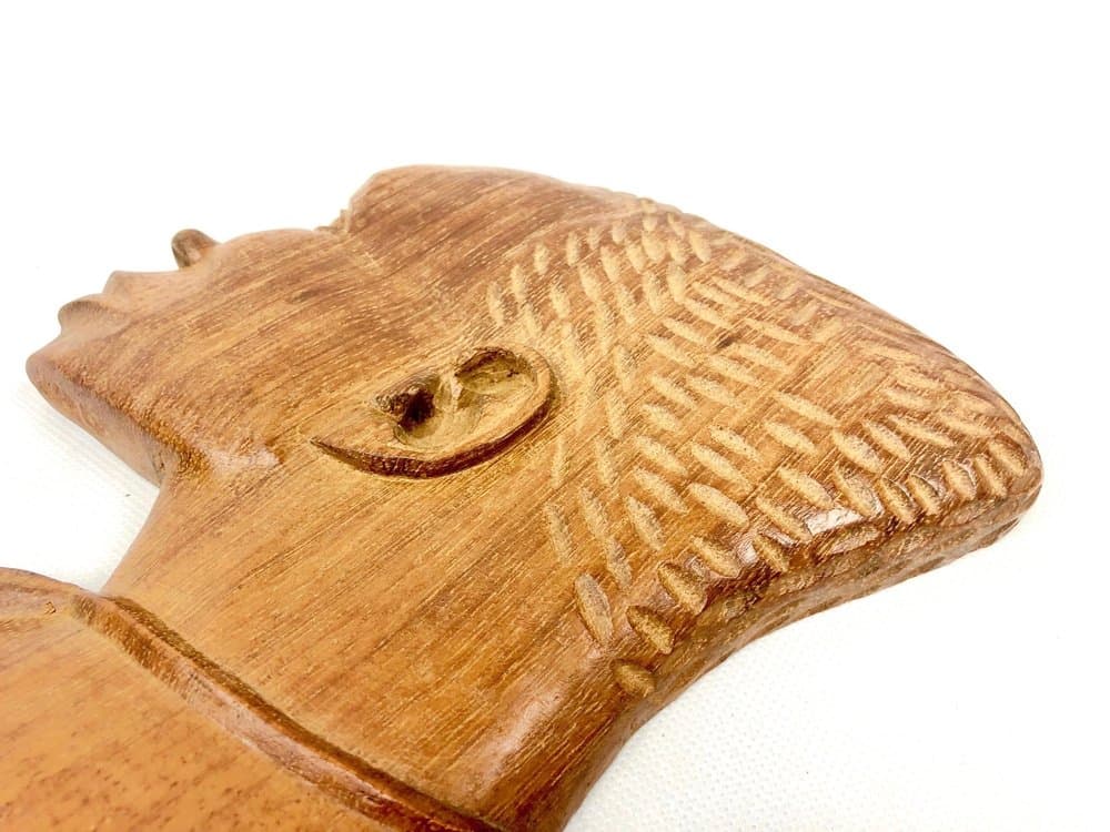 para rzeźb ściennych, African, brąz jasny, teak, lata 60. - 156055